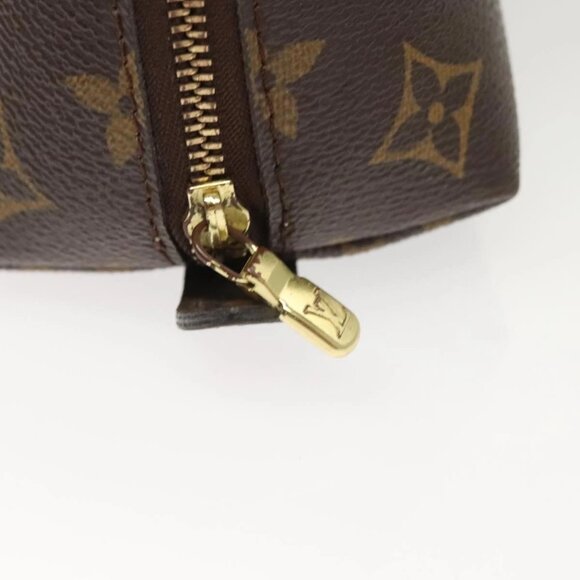 LOUIS VUITTON Monogram Trousse Demi Ronde Cosmetic Pouch LV Auth - Picture 14 of 16